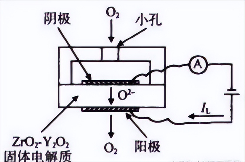 固体电解质气体传感器内部构造